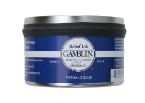 Relief Inks Gamblin Phthalo Blue