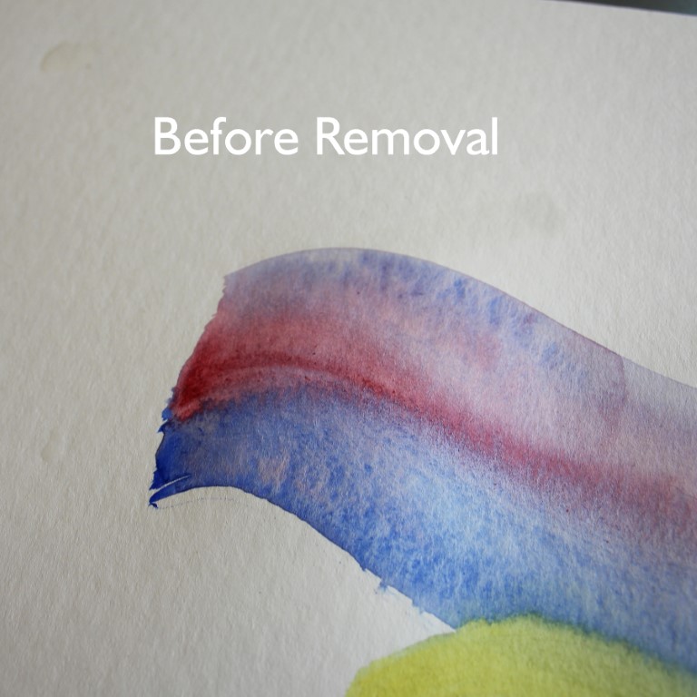 cold wax watercolor varnish before removal