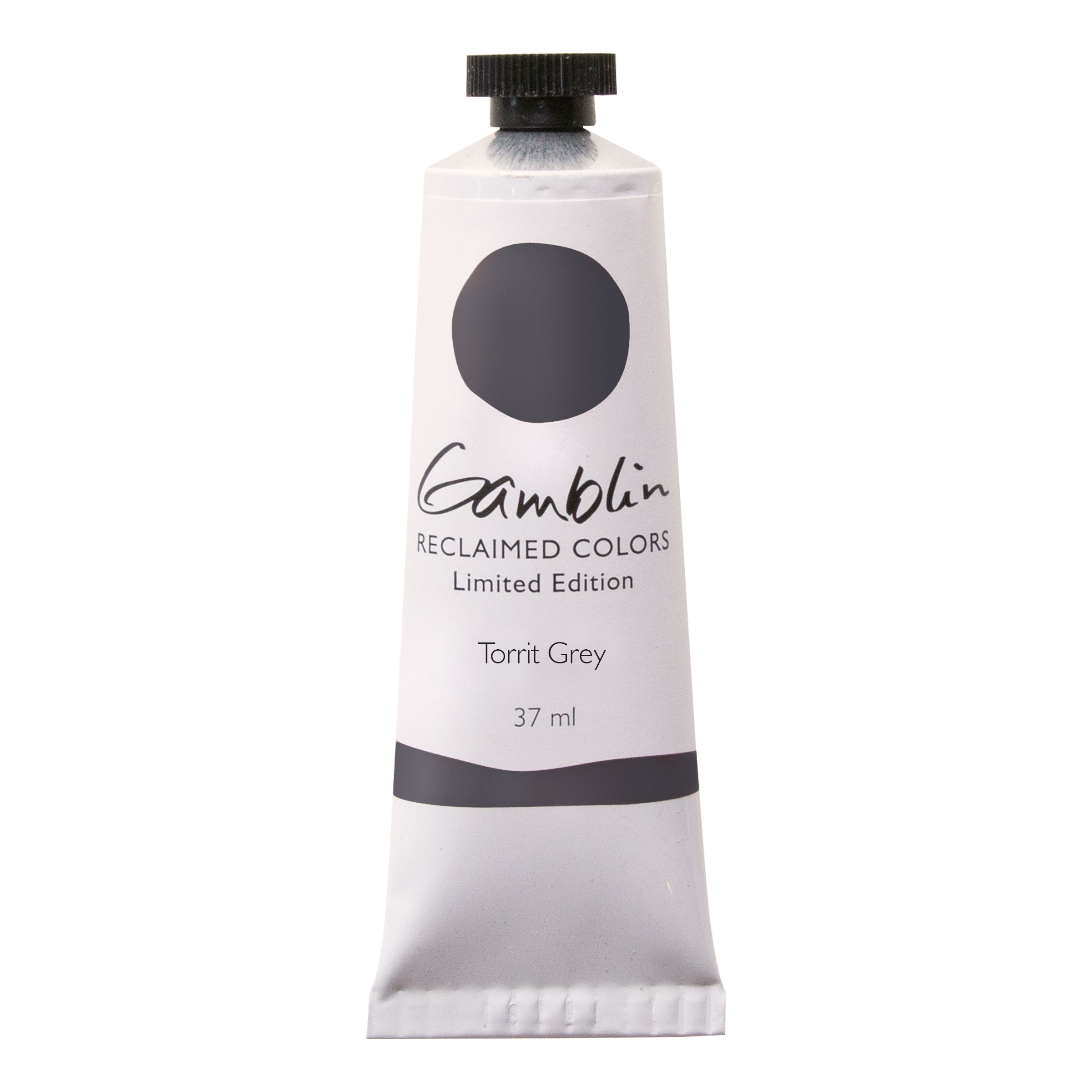 Gamblin 37ml oil paint tube of Torrit Grey